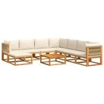 vidaXL Set canapele de grădină cu 9 piese, lemn de salcâm și frânghie vidaXL Set canapele de grădină cu 9 piese, lemn de salcâm și frânghie