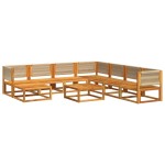 vidaXL Set canapele de grădină cu 9 piese, lemn de salcâm și frânghie vidaXL Set canapele de grădină cu 9 piese, lemn de salcâm și frânghie