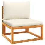 vidaXL Set canapele de grădină 3 piese cu perne din lemn de acacia și frânghie vidaXL Set canapele de grădină 3 piese cu perne din lemn de acacia și frânghie
