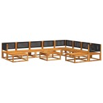 vidaXL Set canapele de grădină cu 11 piese și perne, lemn de salcâm și ratan vidaXL Set canapele de grădină cu 11 piese și perne, lemn de salcâm și ratan