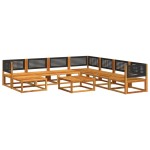 vidaXL Set canapele de grădină cu 9 piese și perne, lemn de salcâm și ratan vidaXL Set canapele de grădină cu 9 piese și perne, lemn de salcâm și ratan