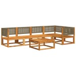 vidaXL Set canapele de grădină cu 6 piese și perne, lemn de salcâm și ratan vidaXL Set canapele de grădină cu 6 piese și perne, lemn de salcâm și ratan