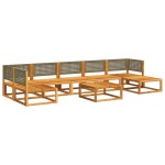 vidaXL Set canapele de grădină cu 8 piese și perne, lemn de salcâm și ratan vidaXL Set canapele de grădină cu 8 piese și perne, lemn de salcâm și ratan