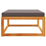 vidaXL Taburet de grădină cu pernă, 65x65x29 cm, lemn masiv acacia