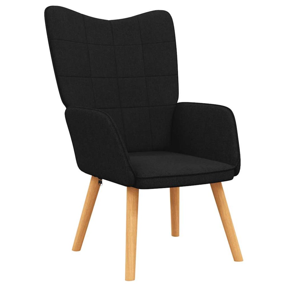 vidaXL Scaun de relaxare, negru, material textil