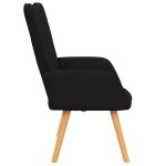 vidaXL Scaun de relaxare, negru, material textil vidaXL Scaun de relaxare, negru, material textil
