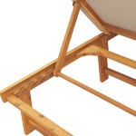 vidaXL Șezlonguri, 2 buc., gri taupe, lemn masiv acacia și textilenă vidaXL Șezlonguri, 2 buc., gri taupe, lemn masiv acacia și textilenă