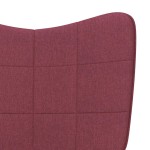 vidaXL Scaun de relaxare, roșu vin, material textil