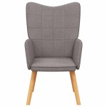 vidaXL Scaun de relaxare, taupe, material textil vidaXL Scaun de relaxare, taupe, material textil