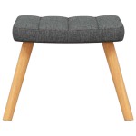 vidaXL Scaun de relaxare cu taburet, gri închis, textil vidaXL Scaun de relaxare cu taburet, gri închis, textil