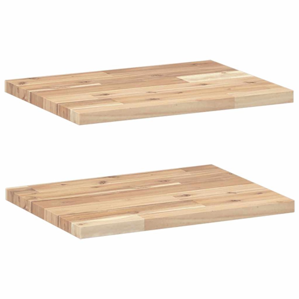 vidaXL Rafturi plutitoare 2 buc. 40x30x2 cm lemn masiv acacia netratat
