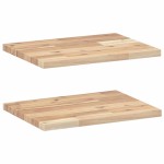 vidaXL Rafturi plutitoare 2 buc. 40x30x2 cm lemn masiv acacia netratat