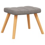 vidaXL Scaun de relaxare cu taburet,taupe, textil