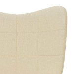 vidaXL Scaun de relaxare, crem, material textil