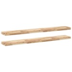 vidaXL Rafturi plutitoare 2 buc. 120x20x4cm lemn masiv acacia netratat