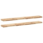 vidaXL Rafturi plutitoare 2 buc. 140x20x4cm lemn masiv acacia netratat