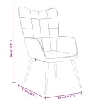 vidaXL Scaun de relaxare, maro, material textil