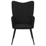 vidaXL Scaun de relaxare, negru, material textil vidaXL Scaun de relaxare, negru, material textil