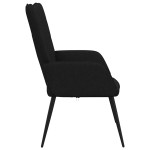 vidaXL Scaun de relaxare, negru, material textil vidaXL Scaun de relaxare, negru, material textil