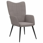 vidaXL Scaun de relaxare, gri taupe, material textil