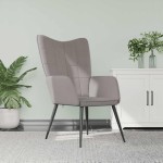 vidaXL Scaun de relaxare, gri taupe, material textil