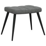 vidaXL Scaun de relaxare cu taburet, gri închis, textil vidaXL Scaun de relaxare cu taburet, gri închis, textil