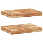 vidaXL Rafturi suspendate 2 buc. 40x30x4 cm lemn masiv acacia netratat