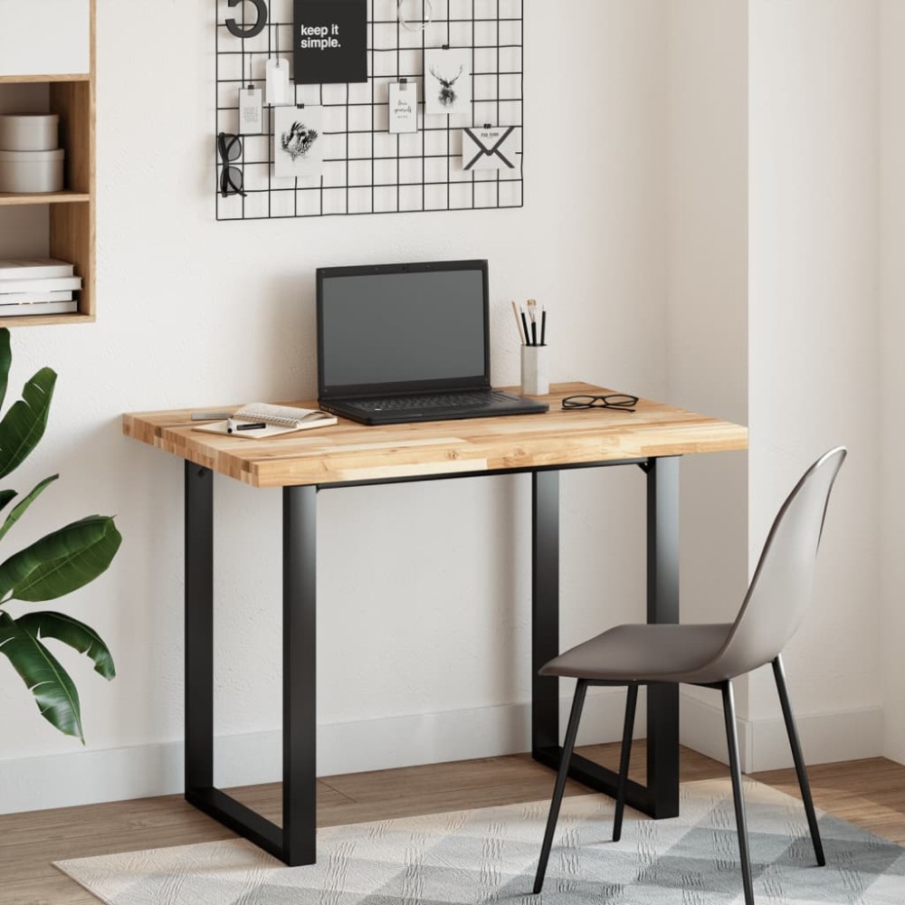 vidaXL Blat de birou netratat, 80x70x4 cm, lemn masiv de acacia