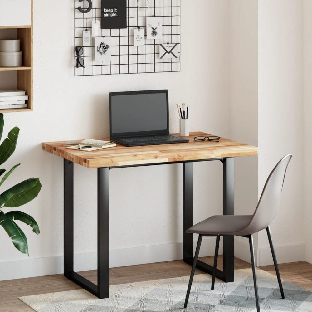 vidaXL Blat de birou finisat cu ulei, 80x70x4 cm, lemn masiv acacia