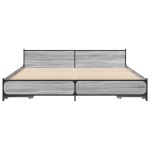 vidaXL Cadru de pat cu sertare gri sonoma 200x200 cm lemn prelucrat