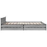 vidaXL Cadru de pat cu sertare gri sonoma 140x200 cm lemn prelucrat