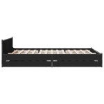 vidaXL Cadru de pat cu sertare, negru, 120x200 cm, lemn prelucrat vidaXL Cadru de pat cu sertare, negru, 120x200 cm, lemn prelucrat