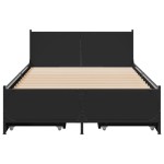 vidaXL Cadru de pat cu sertare, negru, 90x200 cm, lemn prelucrat vidaXL Cadru de pat cu sertare, negru, 90x200 cm, lemn prelucrat