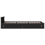 vidaXL Cadru de pat cu sertare, negru, 90x200 cm, lemn prelucrat vidaXL Cadru de pat cu sertare, negru, 90x200 cm, lemn prelucrat