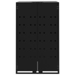 vidaXL Depozitare coș gunoi cu roți 4 coșuri negru 276x79x117 cm oțel vidaXL Depozitare coș gunoi cu roți 4 coșuri negru 276x79x117 cm oțel