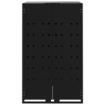 vidaXL Depozitare coș gunoi cu roți 5 coșuri negru 345x79x117 cm oțel vidaXL Depozitare coș gunoi cu roți 5 coșuri negru 345x79x117 cm oțel