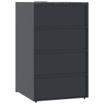 vidaXL Depozitare coș gunoi roți 3 coșuri antracit 207x79x117 cm oțel vidaXL Depozitare coș gunoi roți 3 coșuri antracit 207x79x117 cm oțel