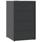 vidaXL Depozitare coș gunoi roți 4 coșuri antracit 276x79x117 cm oțel vidaXL Depozitare coș gunoi roți 4 coșuri antracit 276x79x117 cm oțel