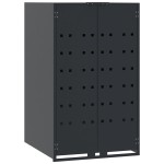 vidaXL Depozitare coș gunoi roți 5 coșuri antracit 345x79x117 cm oțel vidaXL Depozitare coș gunoi roți 5 coșuri antracit 345x79x117 cm oțel