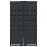 vidaXL Depozitare coș gunoi roți 5 coșuri antracit 345x79x117 cm oțel vidaXL Depozitare coș gunoi roți 5 coșuri antracit 345x79x117 cm oțel