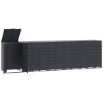 vidaXL Depozitare coș gunoi roți 6 coșuri antracit 414x79x117 cm oțel vidaXL Depozitare coș gunoi roți 6 coșuri antracit 414x79x117 cm oțel