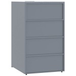 vidaXL Depozitare coș gunoi cu roți 2 coșuri gri 138x79x117 cm oțel vidaXL Depozitare coș gunoi cu roți 2 coșuri gri 138x79x117 cm oțel