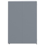 vidaXL Depozitare coș gunoi cu roți 3 coșuri gri 207x79x117 cm oțel vidaXL Depozitare coș gunoi cu roți 3 coșuri gri 207x79x117 cm oțel