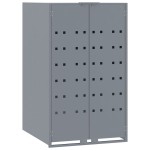 vidaXL Depozitare coș gunoi cu roți 6 coșuri gri 414x79x117 cm oțel vidaXL Depozitare coș gunoi cu roți 6 coșuri gri 414x79x117 cm oțel