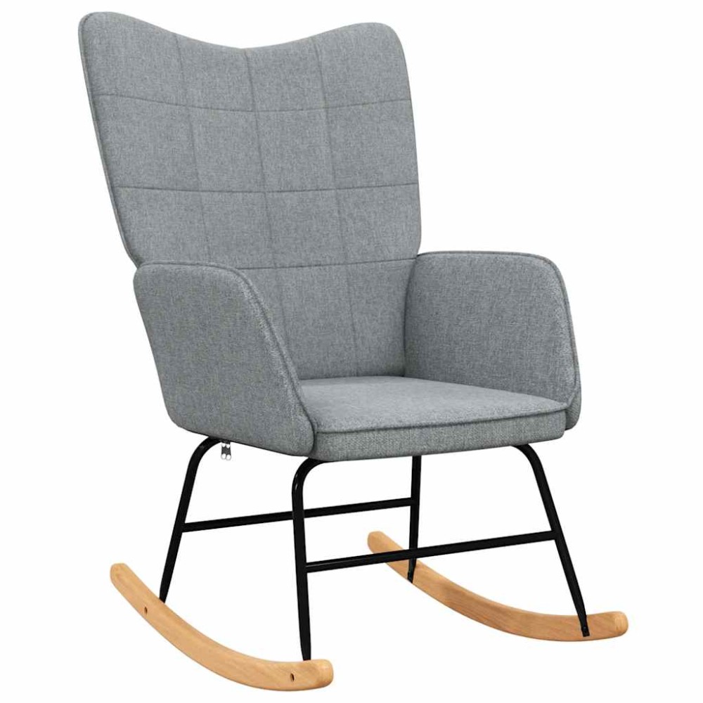 vidaXL Scaun balansoar, gri deschis, material textil