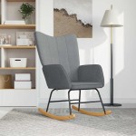 vidaXL Scaun balansoar, gri deschis, material textil