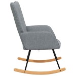 vidaXL Scaun balansoar, gri deschis, material textil