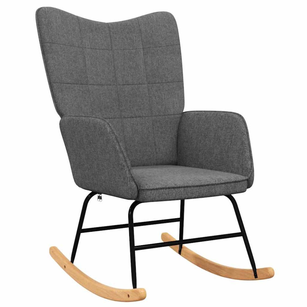 vidaXL Scaun balansoar, gri închis, material textil