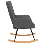 vidaXL Scaun balansoar, gri închis, material textil vidaXL Scaun balansoar, gri închis, material textil