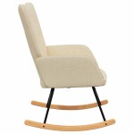 vidaXL Scaun balansoar, crem, material textil vidaXL Scaun balansoar, crem, material textil